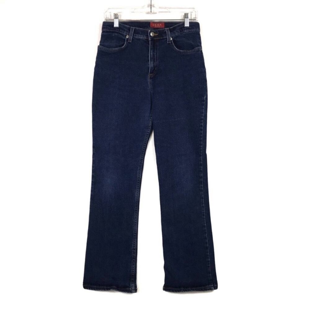 Zena Jeans High Waist Dark Wash Pocketless No Back Pocket Bareback Jeans Size 8